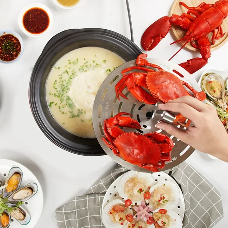 المنزلية 220 فولت متعددة الوظائف البخار المأكولات البحرية وعاء المنزلية البخار إناء/ قدر سعة كبيرة المأكولات البحرية وعاء البخار 110 فولت 220 فولت