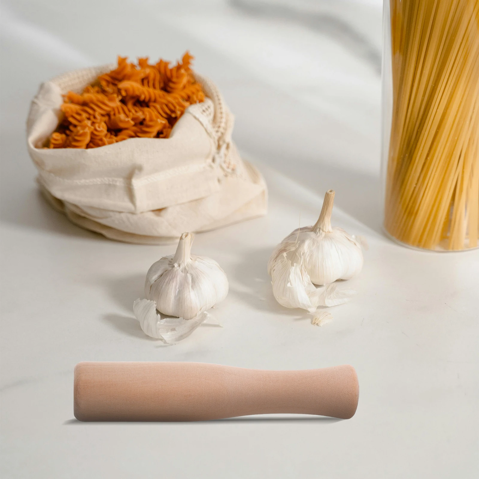 

2Pcs Food Stick Wood Pestle Kitchen Utensil Garlic Ginger Crusher Spice Mashing Tool Grinder Pestle Stick