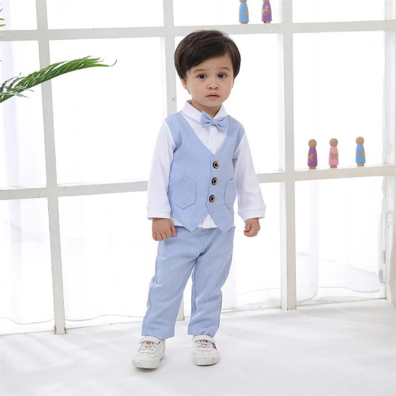 

Boys Blouse +Pants Kids Suits 2PCS/Set Cotton 2024 Formal Spring Autumn Cotton Toddler Tracksuit Christmas Gift Children Clothin