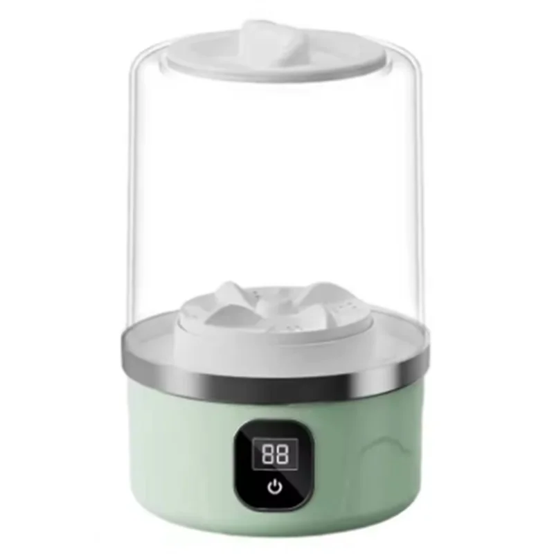 A74E-For Underwear Washing Machine For Baby Clothes Cleaning Rechargeable Laundry Washer Appliance For Towels Green