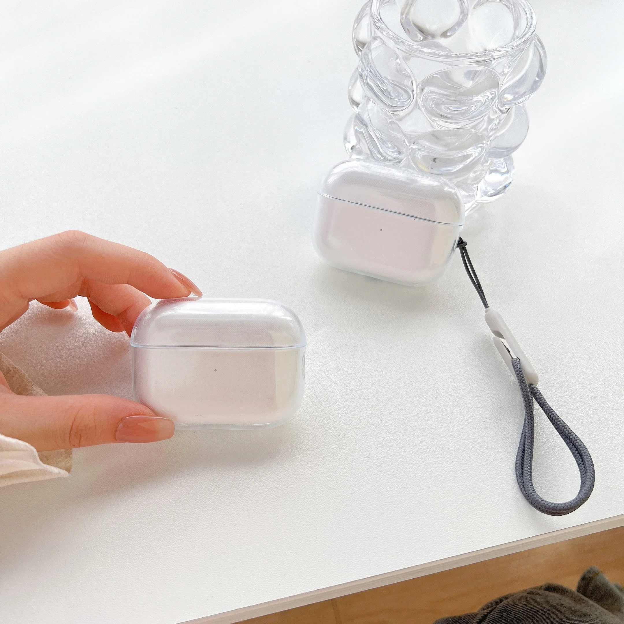 Clear Soft TPU Earphone Case for Airpods Pro 2 Shockproof with Lanyard Strap for Airpods Pro 2  Charging Case Cover image 4