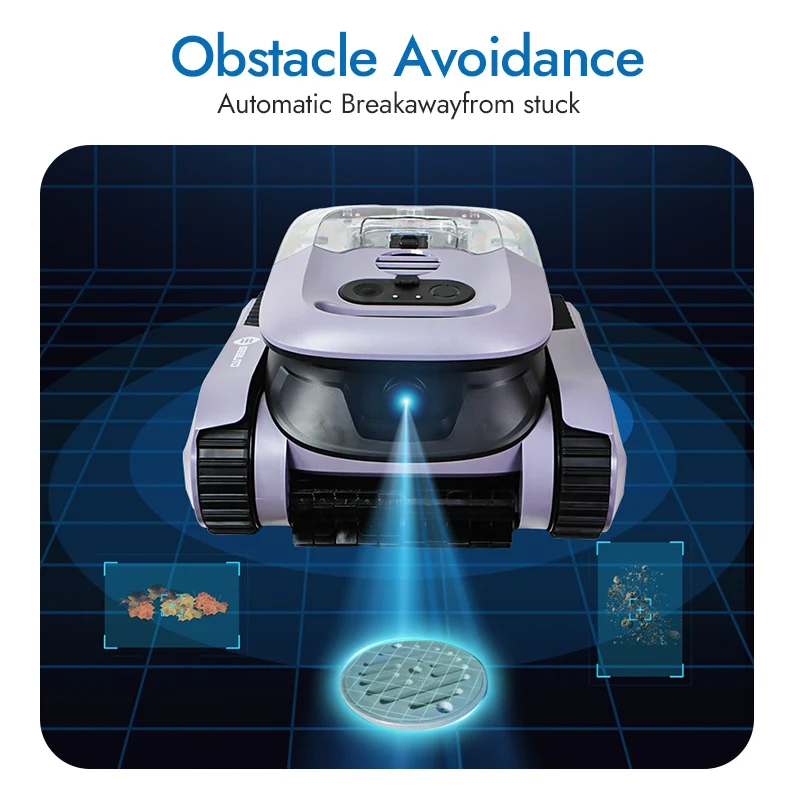 Cordless Robotic Pool Vacuum Cleaner with Wall Climbing and Automatic Suction High Quality Eco-Friendly