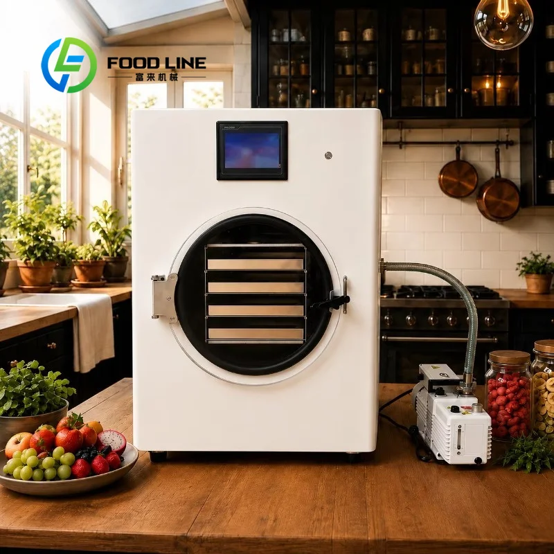 Customize 1-2KG Stainless Steel Desktop Freeze Dryer for Durian for Candy 3 Trays  Lyophilizer Small Business Starter
