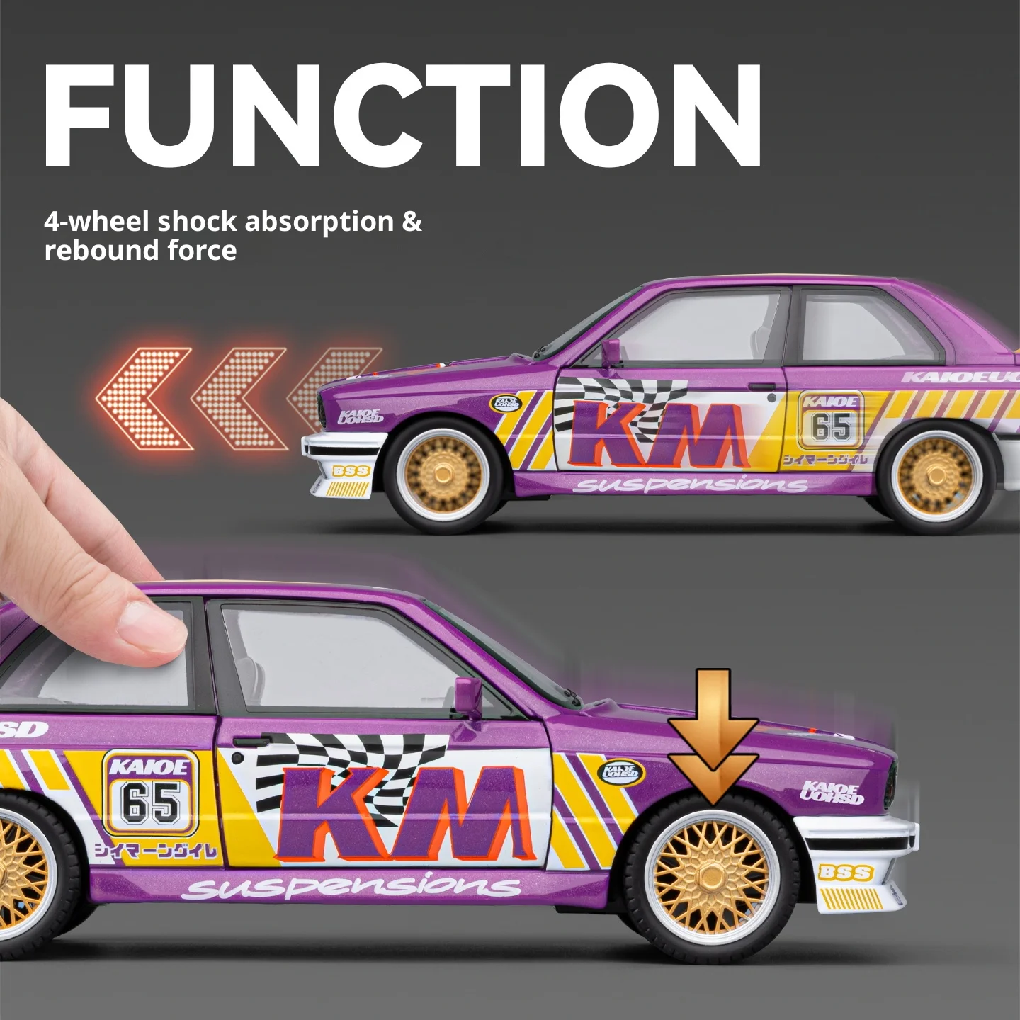 Modelo de coche BMW M3 fundido a presión de aleación a escala 1:24, adornos decorativos para vehículos coleccionables hechos a mano con precisión, regalos navideños