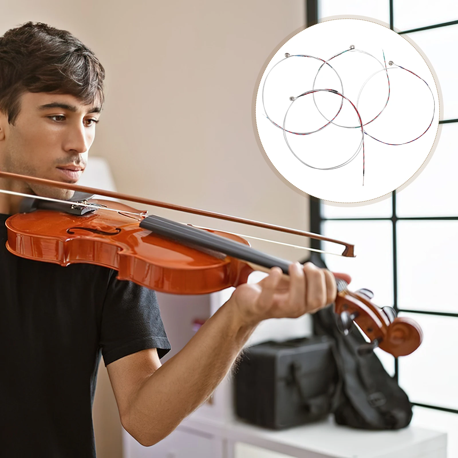 

1 Set Replacement Violin String 3/4-4/4 Violin Strings Aluminum Magnesium Musical Instrument Strings Metal String for Violin