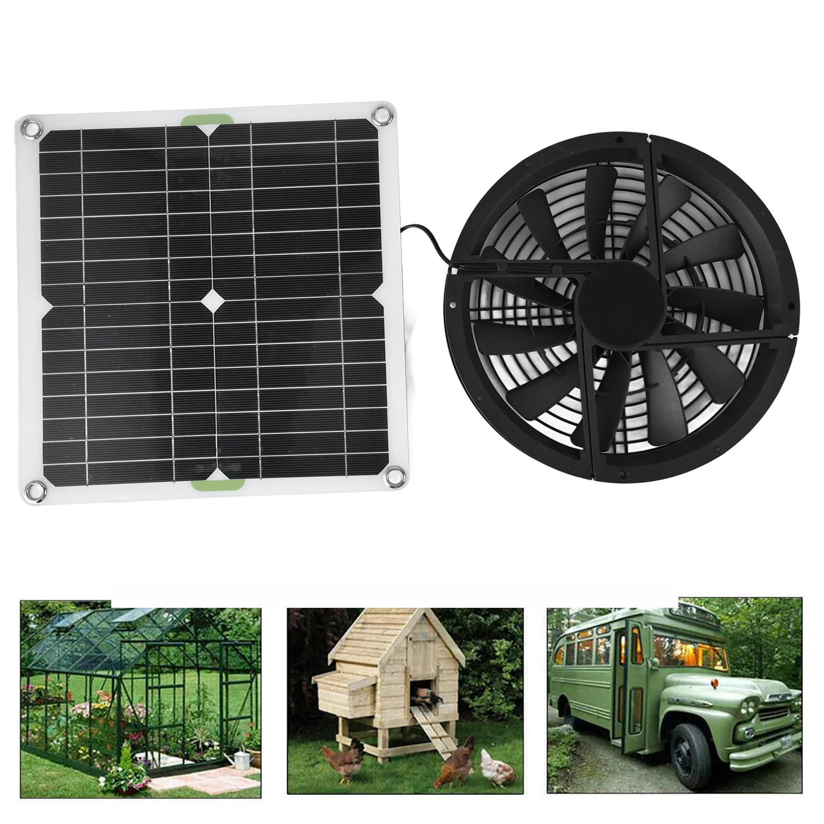 Solar Panel Fan Safety  Solar Greenhouse Fan for Chicken Coop for Greenhouse Shed for Pet House