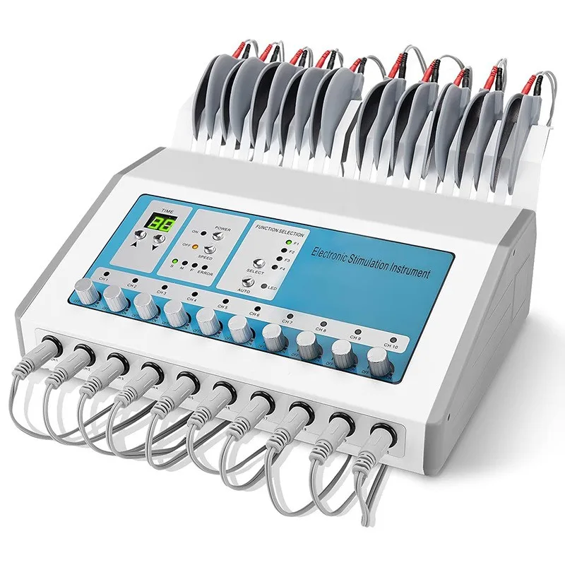 แผ่นแปะนวด 10 แผ่น อุปกรณ์พยาบาล กระแสไฟฟ้าระดับไมโคร EMS การขับเคลื่อนเส้นเมอริเดียน เครื่องนวดเพื่อความงาม