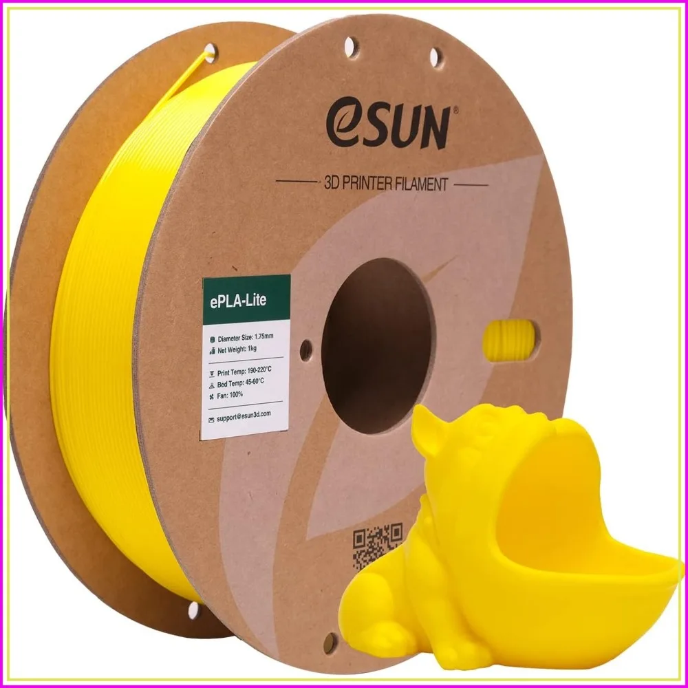 

High Toughness PLA Filament 1.75mm, Dimensional Accuracy +/- 0.03mm, 1KG Spool (2.2 LBS) for 3D Printers, Yellow