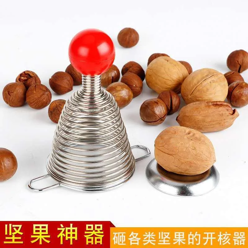 

For Creative Walnut Clip Stainless Steel Small Tool Shell Breaker Nut Cracker Spring Sheller Walnut Pecan Opener