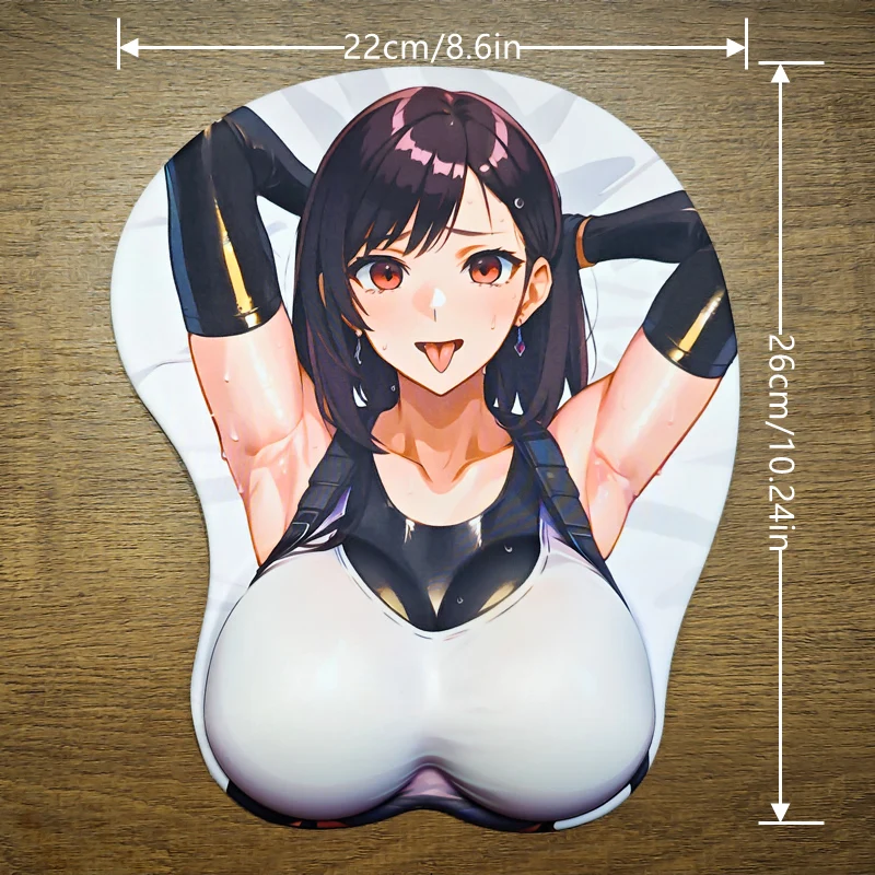 Tifa 3D Silicone Wrist Rest Mouse Pad Kawaii Desk Pad Use Ergonomic Gaming Pad