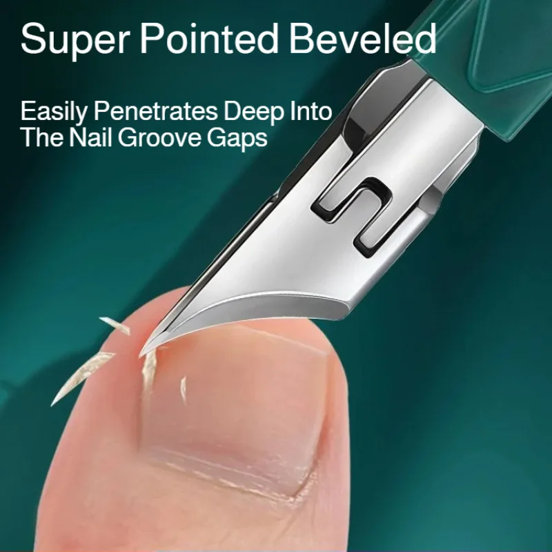 Kit de cortaúñas portátil para el hogar, cortaúñas de punta inclinada de acero inoxidable, herramientas de manicura duraderas y afiladas, para el cuidado de las uñas de los pies en el hogar
