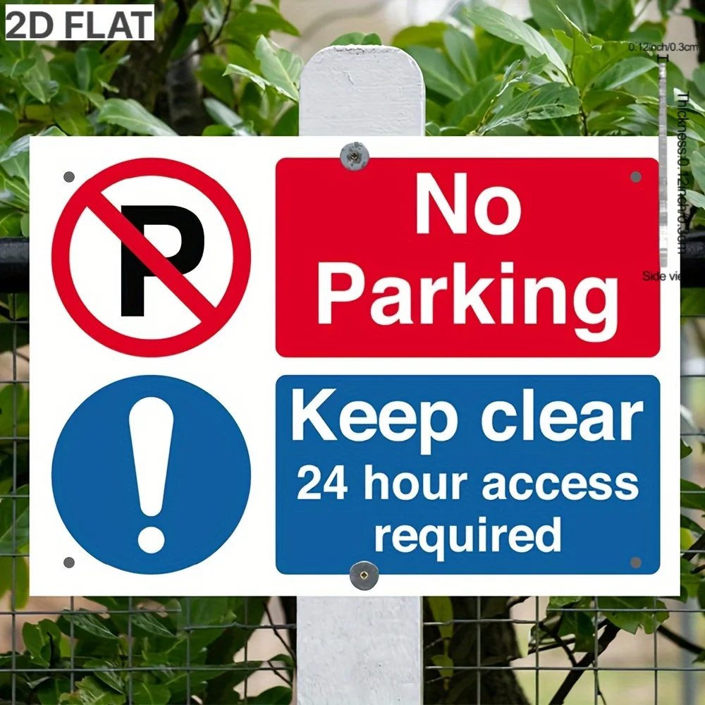CIFBUY Vintage No Parking Sign Aluminum Wall Art Waterproof Wear Resistant Fade Proof Metal Plaque for Home Garage Office