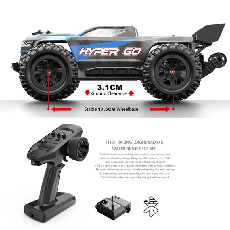 MJX Hyper Go H16H H16P H16E 4WD Remote Control Car High Speed Truggy With GPS RC Monster Truck RTR