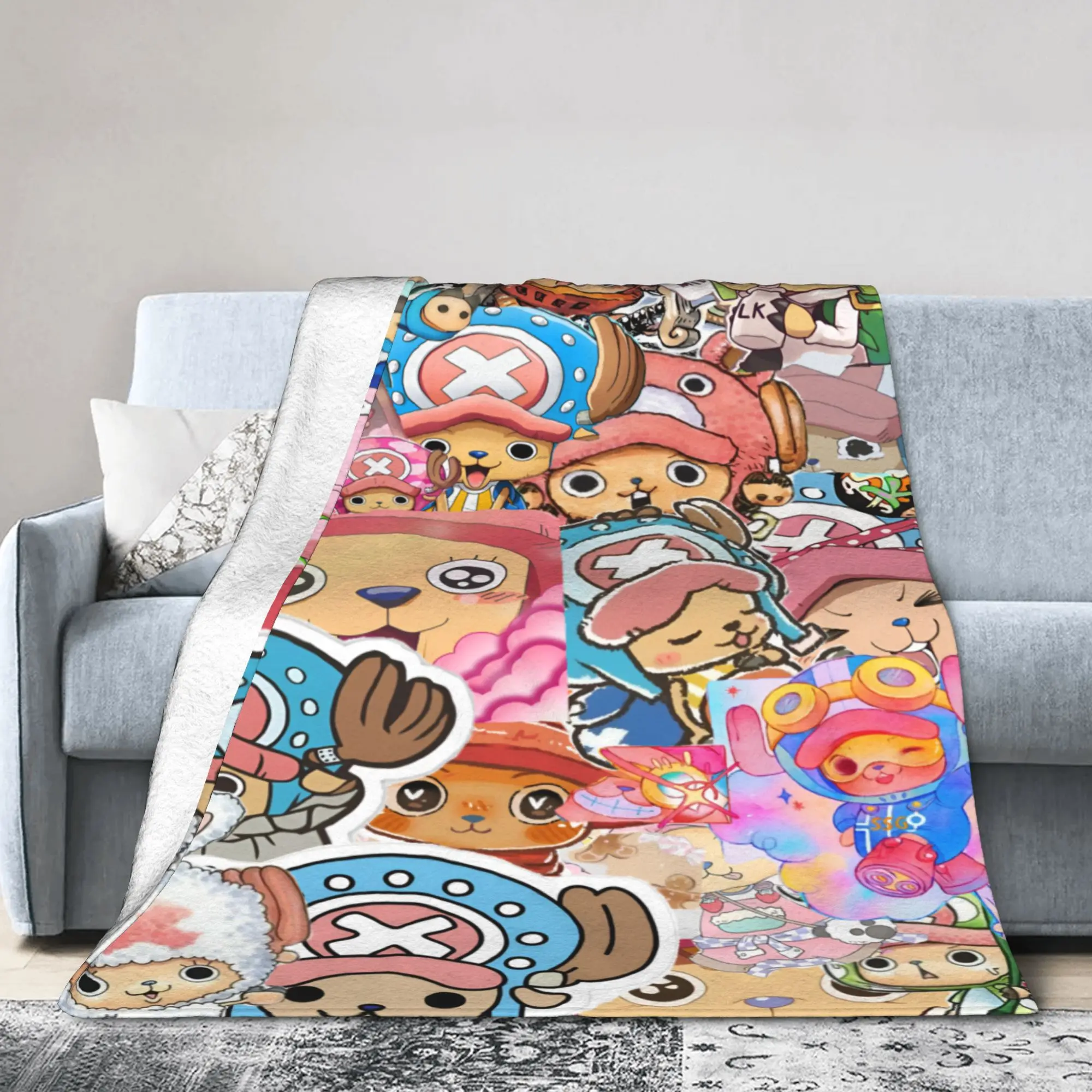 Custom Chopper Janpan Anime Blanket 3D Print Soft Flannel Fleece Warm  Throw Blankets for Car Bedroom Couch Quilt