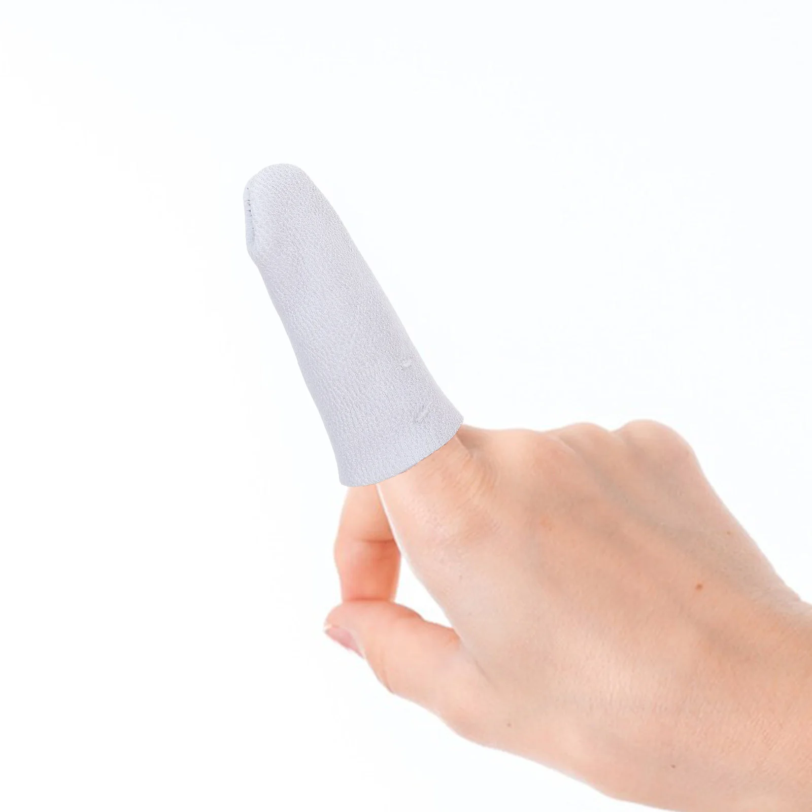 

5pcs Finger Protector White Sheepskin Heat Insulation Finger Sleeve For Jewelry Making Prevent Injury Tool Protective Gear