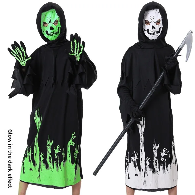 loween Death God COS Costume Falce incandescente American Sle Abbigliamento da donna Spettacolo teatrale Tradizionale cinese...