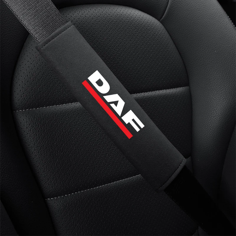 2 قطعة جلد الغزال حزام الأمان غطاء الكتف منصات الداخلية ل DAF شاحنة XF 105 106 CF85 360 460 MX11 EURO 6 اكسسوارات السيارات #2