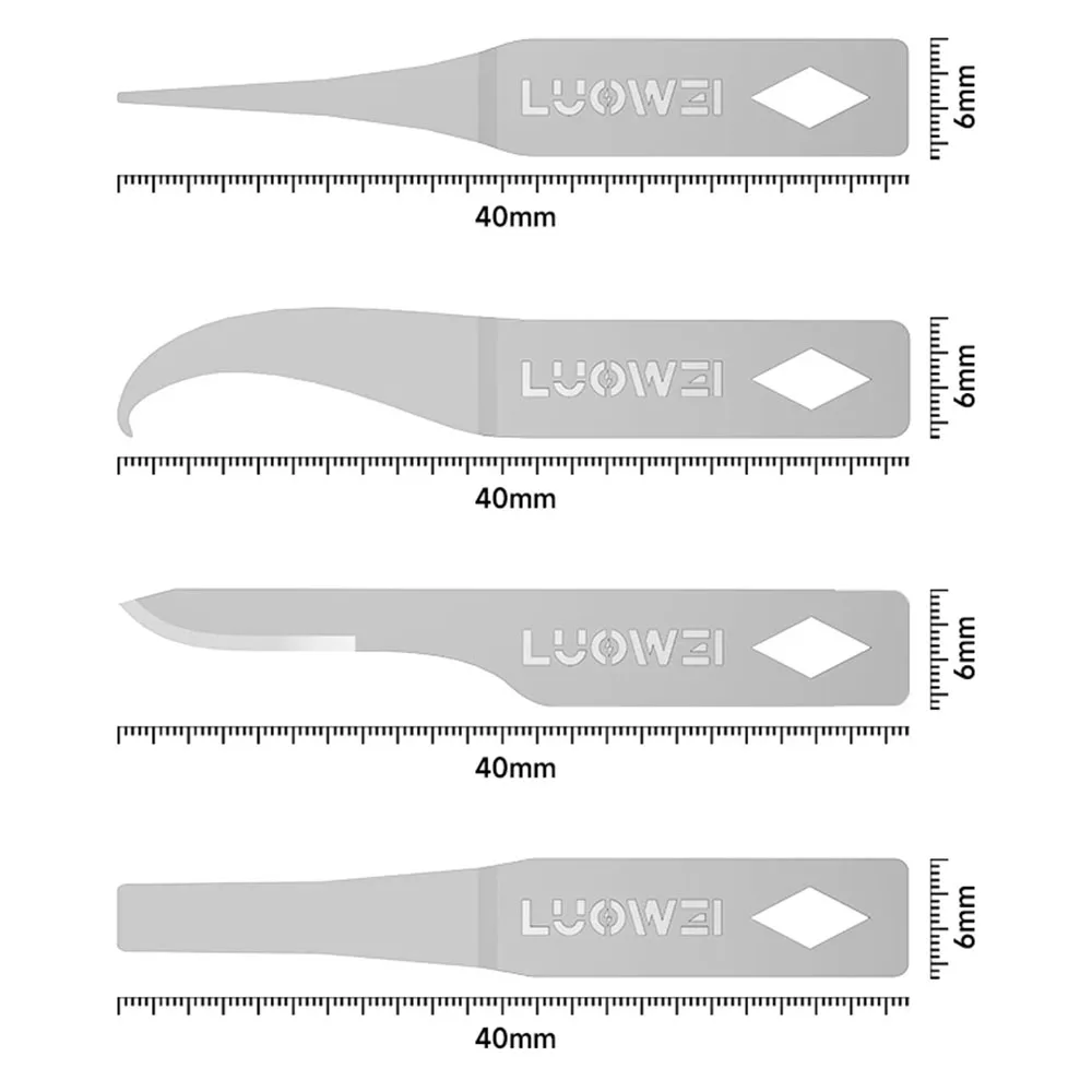 Luowei LW-K1S 4 in 1 Multifunctional Glue Removal Blade for Macbook Prying Out Mainboard CPU IC And Hard Drive Disassemble Tool