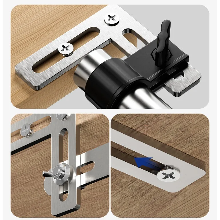 Long Hole L/T-Shaped Stainless Steel Corner Code Furniture Fixator 90 Degree Bracket Furniture Bed Frame Cabinet Connector