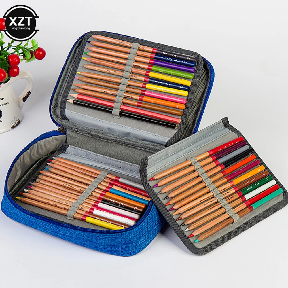 72 Hole Large Capacity Pencil Case Portable Detachable Pencil Case Waterproof Pencil Bag Painter Pencil Bag Tools