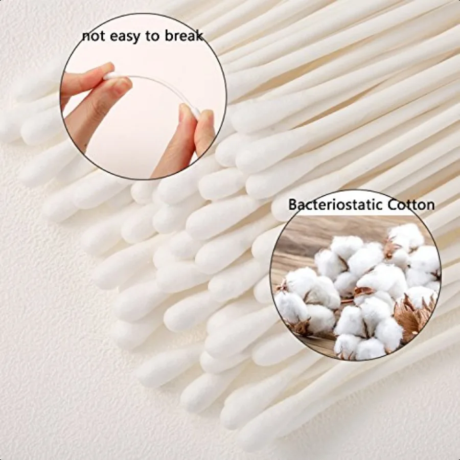400 pièces coton-tige Double embouts précis avec bâtons de carton coton-tige pour le nettoyage du maquillage peinture pointue et spirale Hea