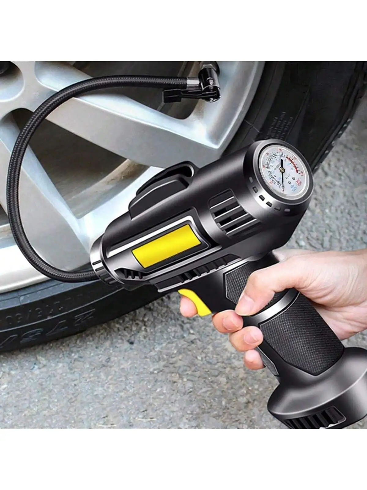 Tire Inflator Portable A-ir Compressor, Air  for Car Tires, 150PSI Handheld Portable A-ir Compressor For Car Tires 12V Auto Tire