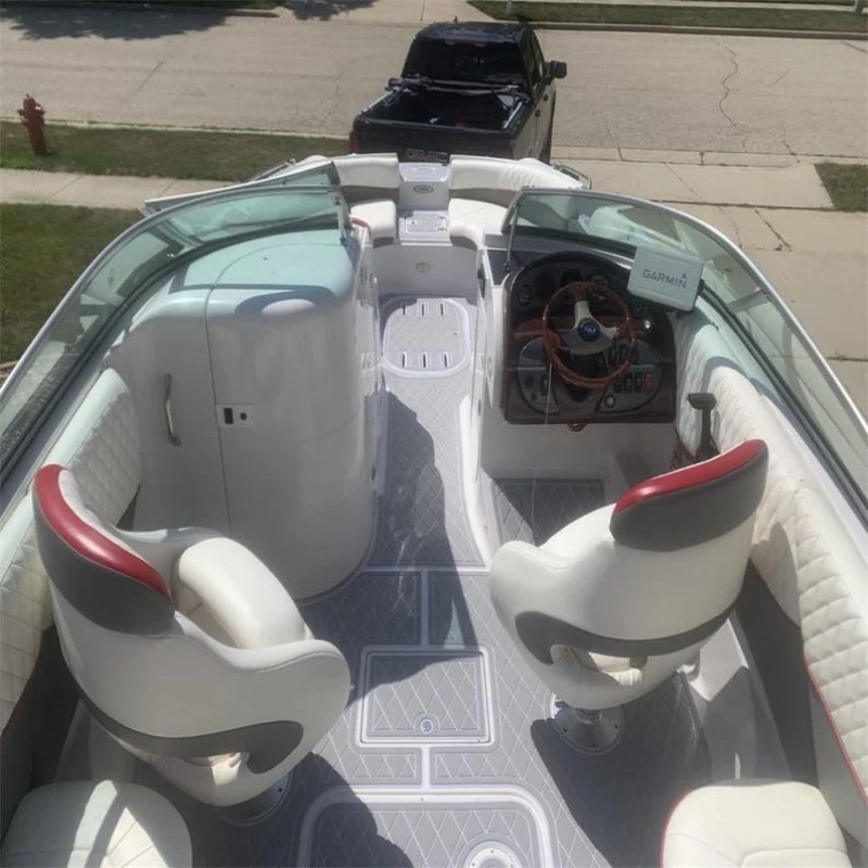 KZKXREN Custom 2004 Four Winns 234 Funship Swim Platform Cockpit EVA Foam Non Slip Decking Sheet Yacht RV Faux Teak Flooring Pad
