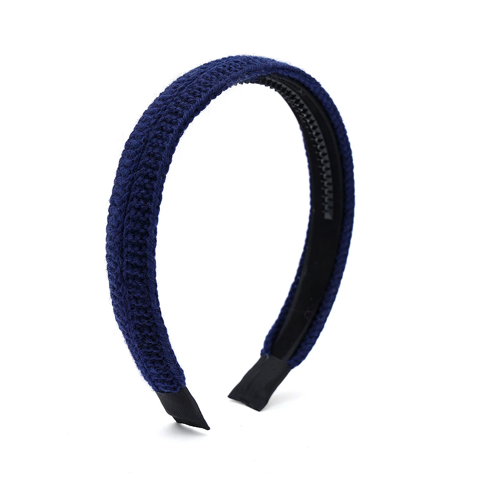 Fashion School uniform series Navy Blue  New Girls Handmade  Padded Headbands HAIR ACCESSORIES Hairband CLIP