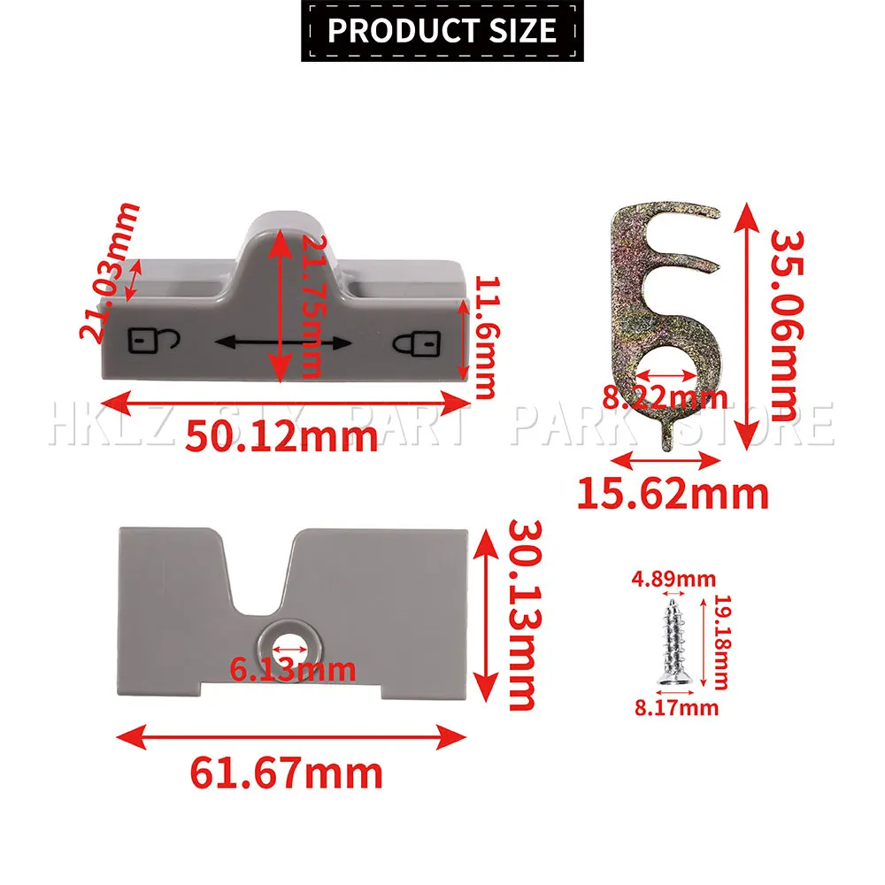 Caravan Fridge Door Lock Assembly Travel Catch Slider For Dometic Series 7 2412757300  Kit For Electrolux Refrigerator