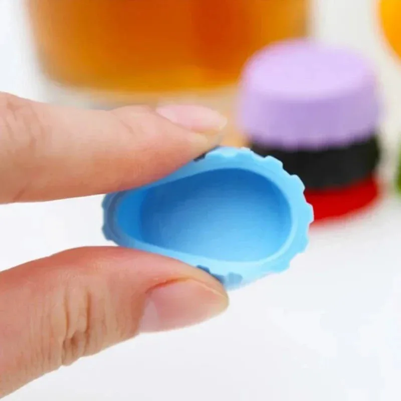 5/10/15/20pcs Silicone Beer Bottle Cap Preservative Cover Bottle Cover Vinegar Soy Corktail Lid 3cm Wine Stopper Bar Accessories