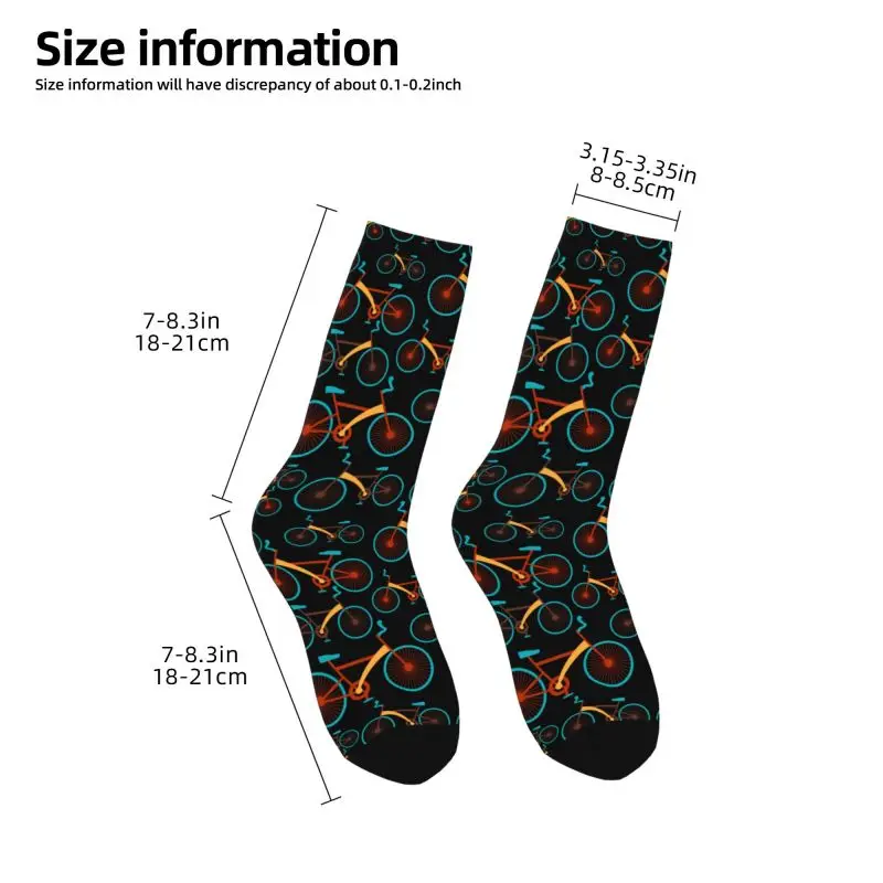 MTB Mountain Bike Bicycle Dress Socks Men's Women's Warm Fashion Novelty Love Cycling Crew Socks