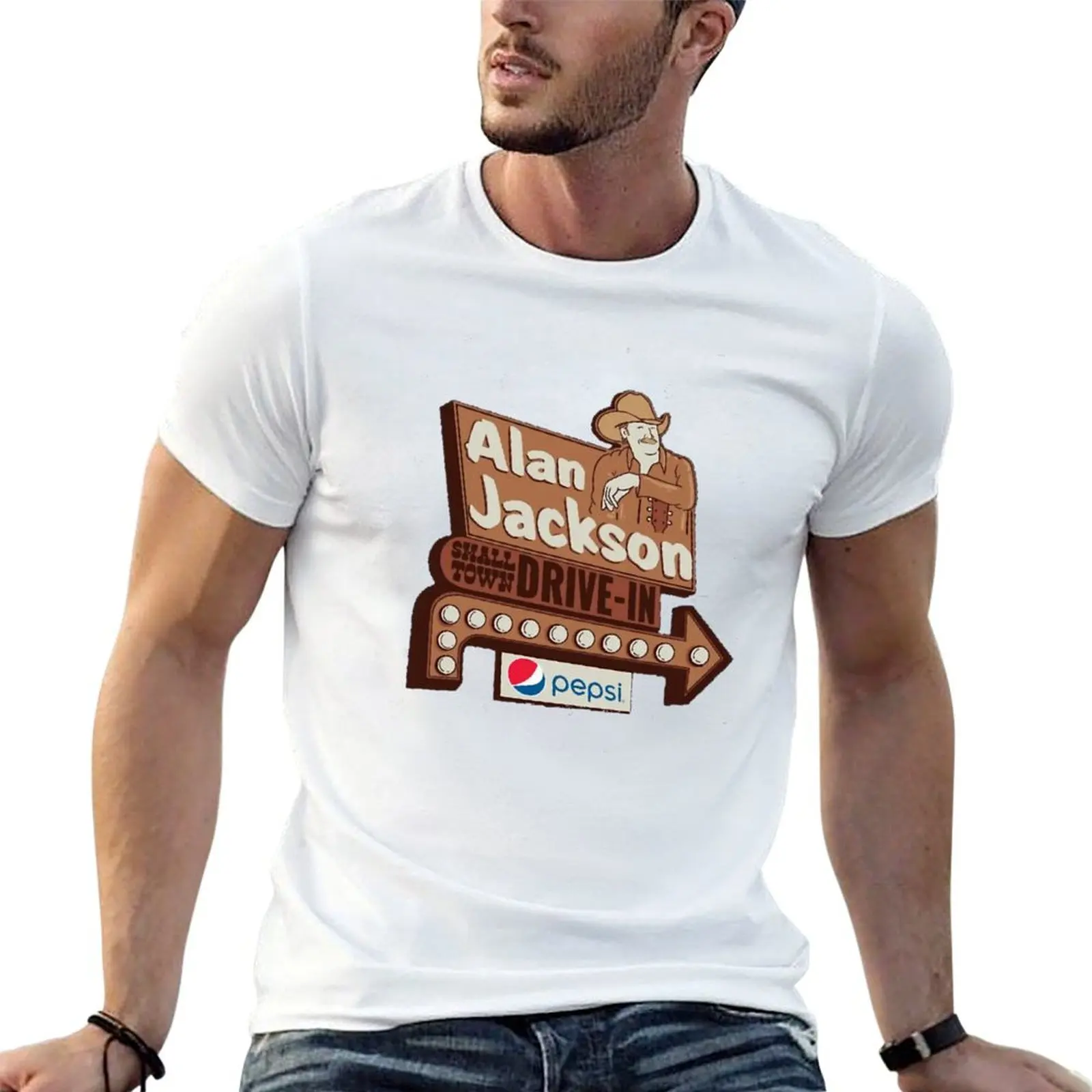 

Alan jackson small town concert T-Shirt t shirts with prints man t shirts for men casual T-Shirt