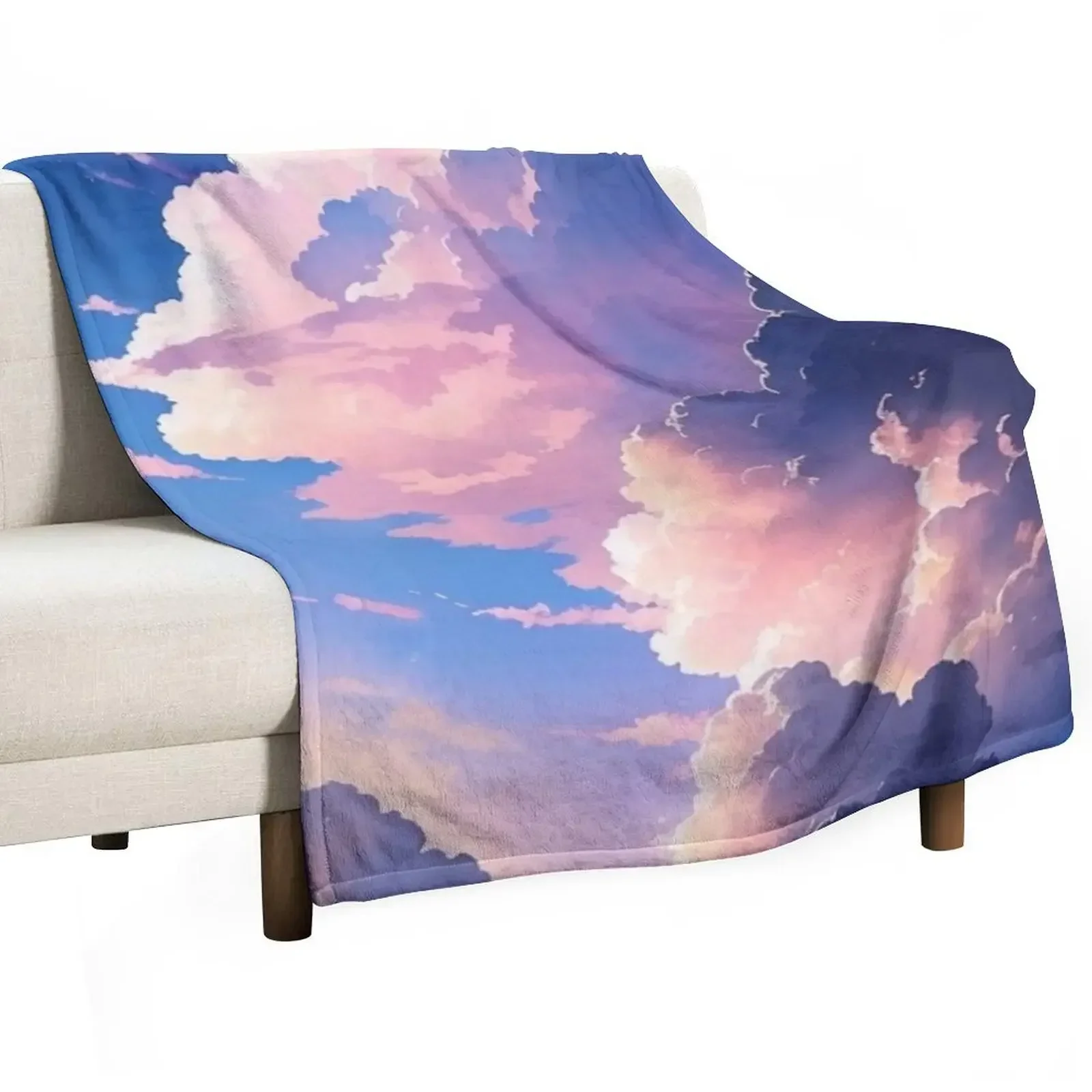 Beautiful Clouds Throw Blanket Stuffeds Thermals For Travel Beautifuls halloween Decorative Sofas wednesday Blankets