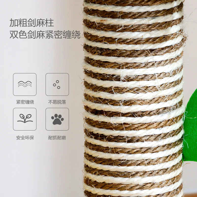 Rascador vertical de sisal para gatos – Afila garras y juega - imagen 5