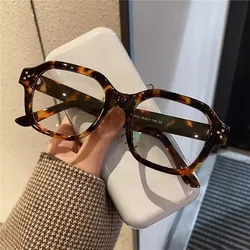 Retro Anti Blue Light Computer Glasses Frame Women Oversized Men Trendy Fashionable Stylish Eyeglasses Classic Spectacles Ouclos