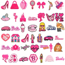 Barbie-Boucles pour breloques de chaussures, décoration de dessin animé mignon, crochets en PVC pour filles, bricolage, cadeaux de Noël pour enfants