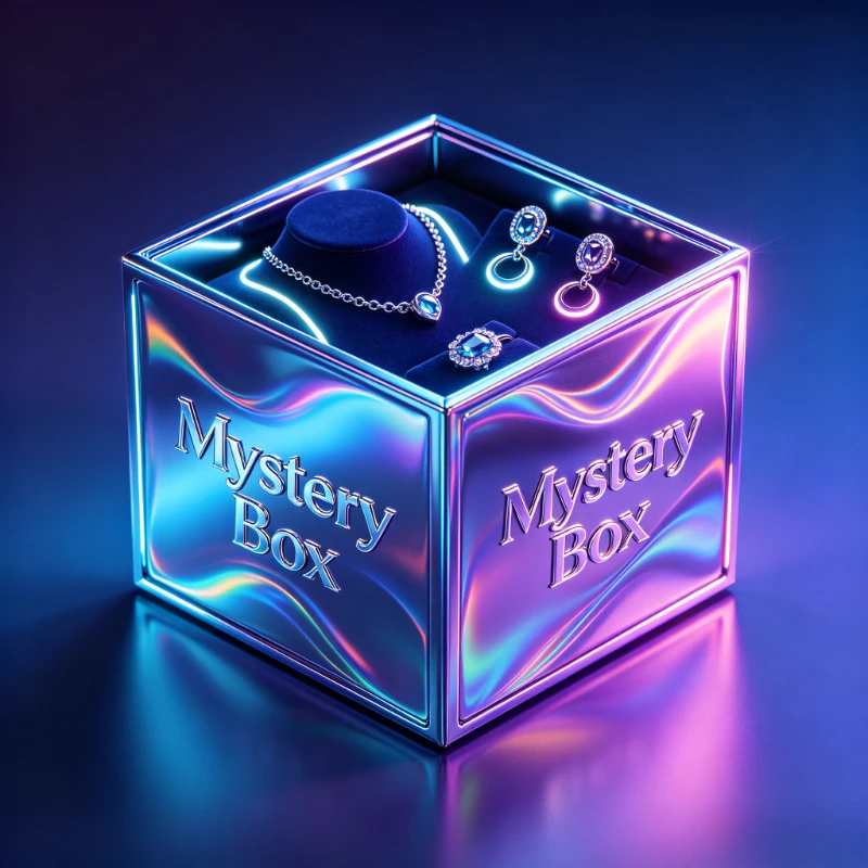 

Mixed Alloy Jewelry Mystery Blind Box Random Pendant Necklace Stud Earrings Chain Bracelet Finger Ring Surprise Gift