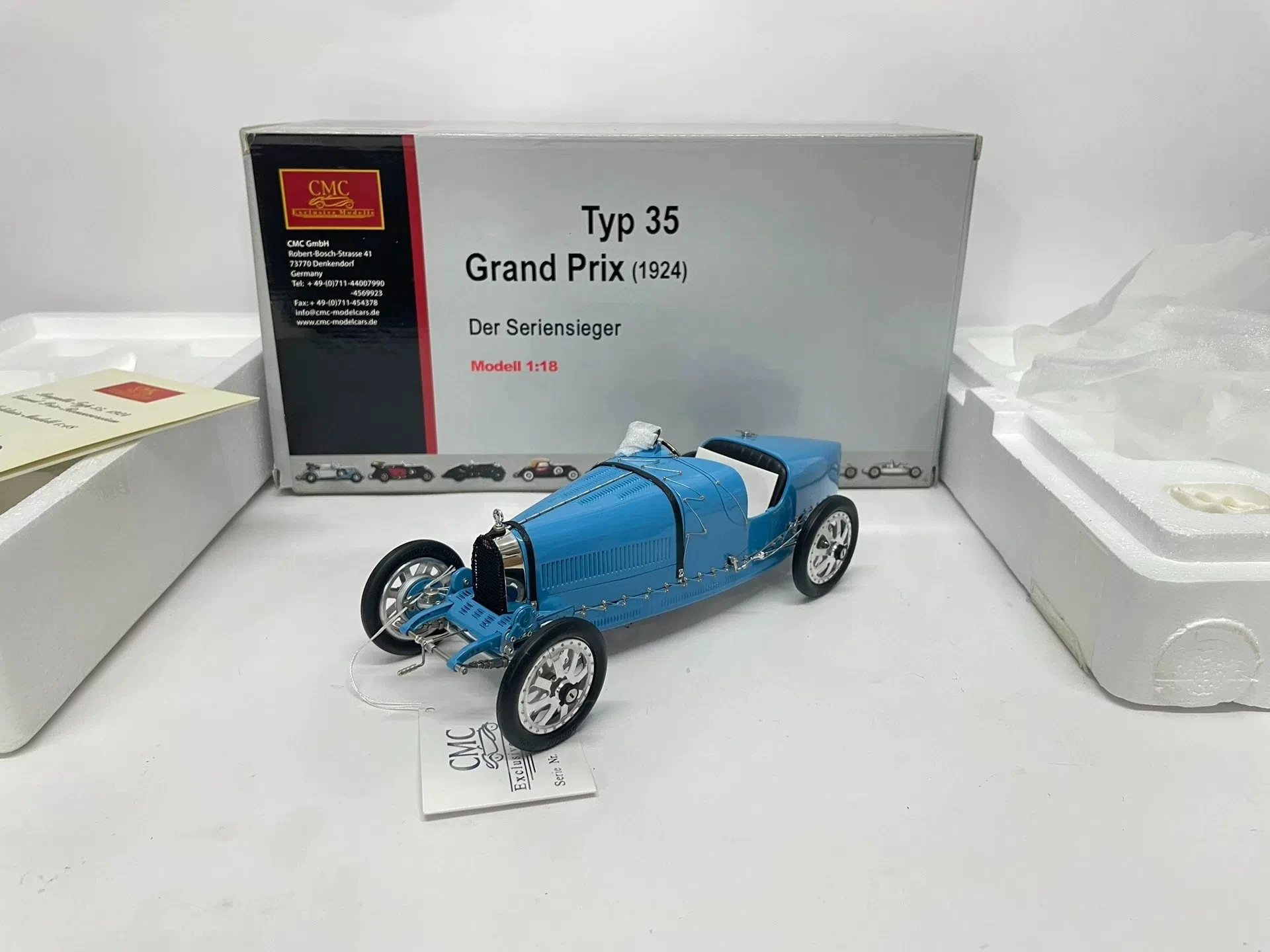 

CMC 1:18 Typ 35 Grand Prix 1924 Simulation Limited Edition All Open Alloy Metal Static Car Model Toy Gift