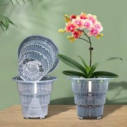 New Version 10 cm Clear Orchid Pots with Air Column Transparent Pots Plastic Flower Pot with Air Holes