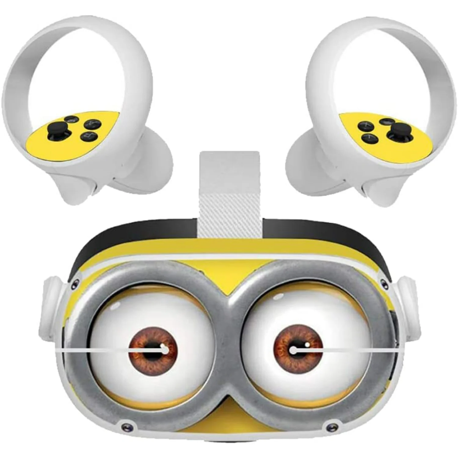 Cute Yellow Stickers Skin for Oculus 2 VR Headsets and Controllers - Protective Decal Accessories