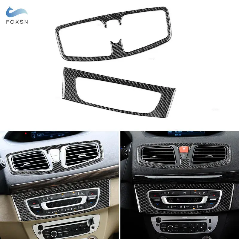 

Для Renault Fluence Megane 3 RS 2009-2015: Декоративная накладка на панель управления кондиционером и рамку воздуховода внутренней консоли автомобиля