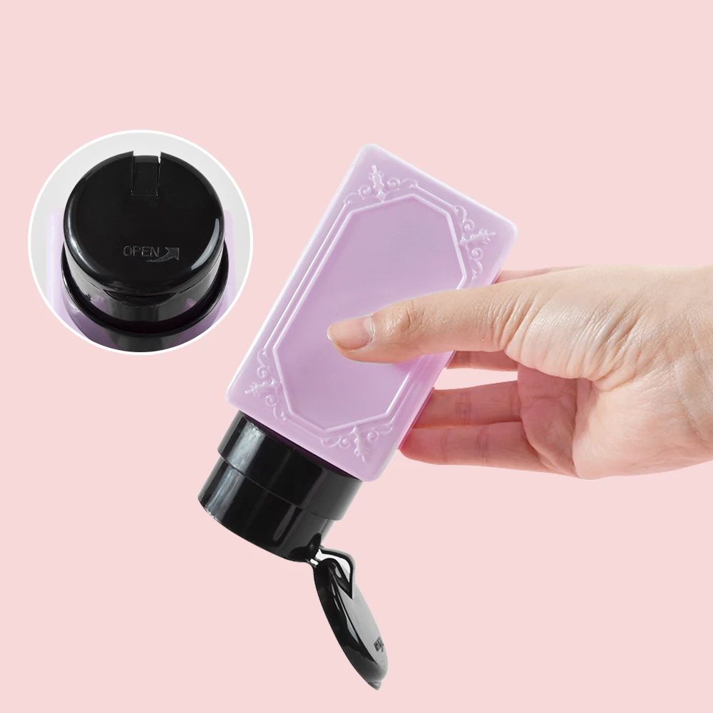 ネイルポリッシュリムーバー用の詰め替え可能な空のボトル,3色,200 ml, 230ml