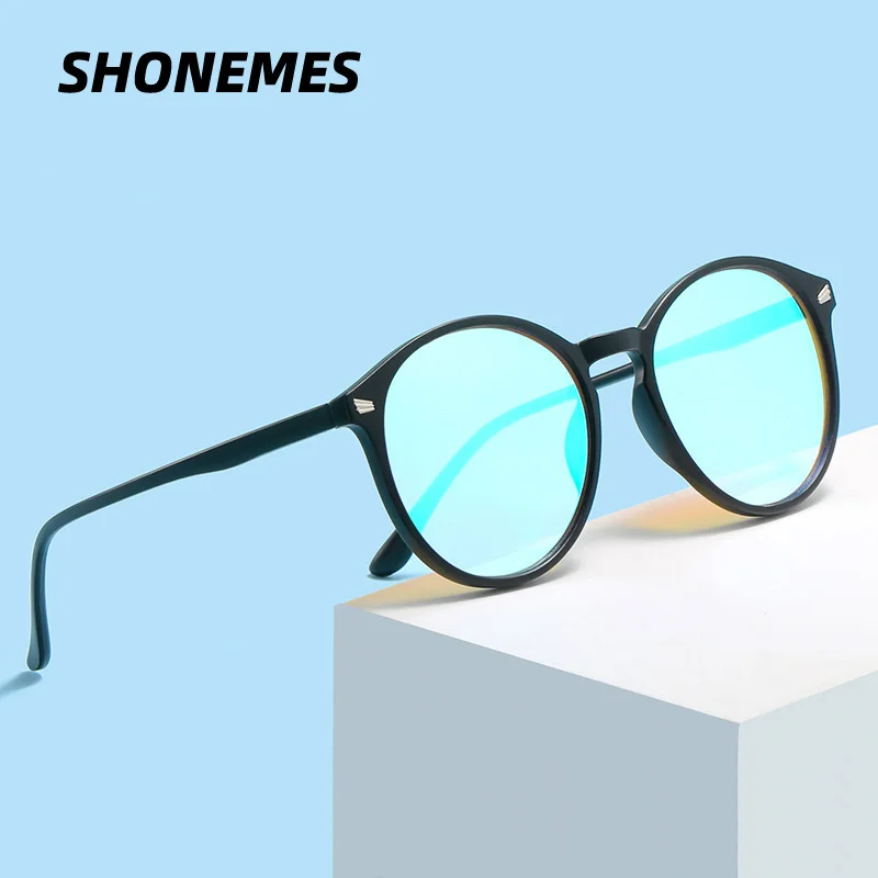 SHONEMES klasyczne okrągłe okulary do ślepoty kolorowej okulary korekcyjne czerwone zielone okulary ślepe do daltonizmu