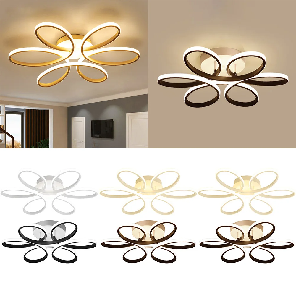 Flush Mount Lamp Three Colors Living Room Corridor Lights Super Bright Household LED Chandelier Eye Care for Bedroom Living Room