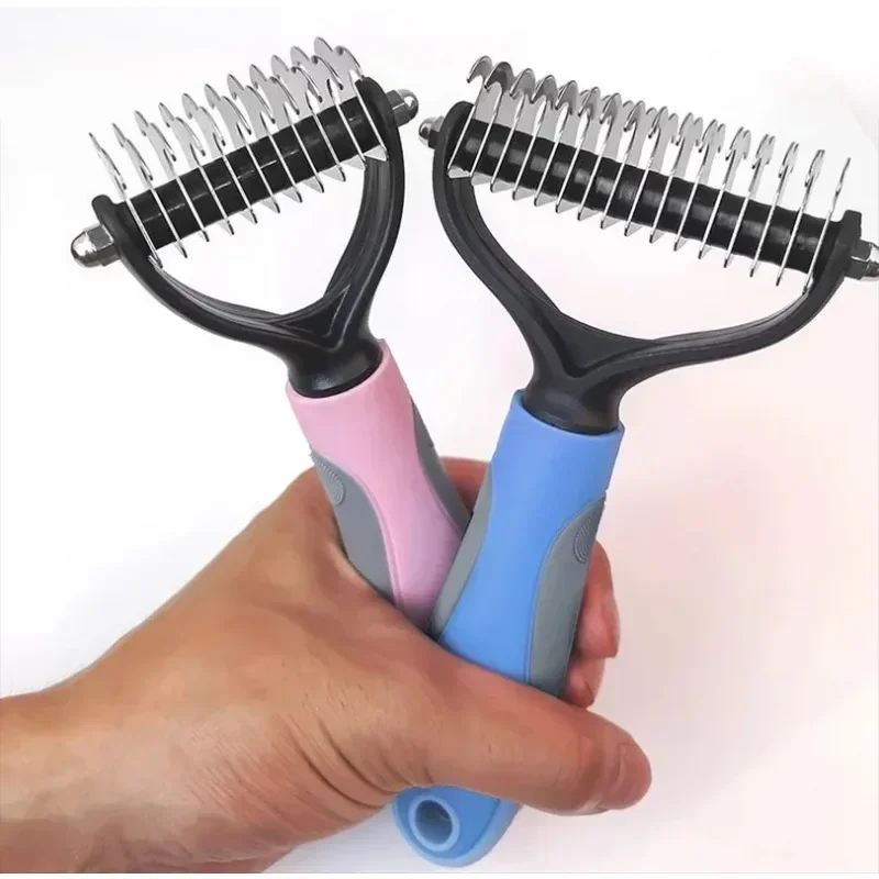 Pet Dog Hair Remover Dog Brush Stainless Steel Cat Comb Grooming and Care Hair Brush For Long Hair Curly Pets Dogs Accessories