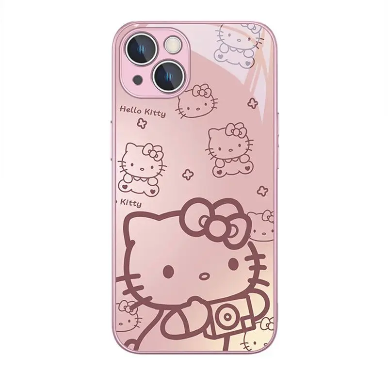 HelloKitty pochacco couple mobile phone case suitable for Apple 15ProMax 13 mobile phone case 14 cartoon xr/xs glass case