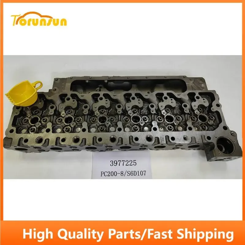 

FITS KOMATSU 6D107 6D107E PC200-8 PC220-8 Cylinder Head 3977225 6754-11-1211