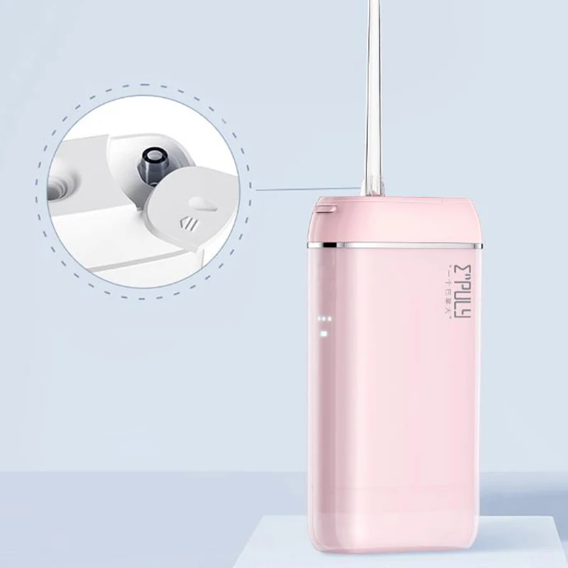 ENPULY الفم الري M6 زائد المحمولة الأسنان المياه النفاثة Bucal بالموجات فوق الصوتية لتنظيف الأسنان Waterpulse 140 مللي خزان المياه الرجال النساء