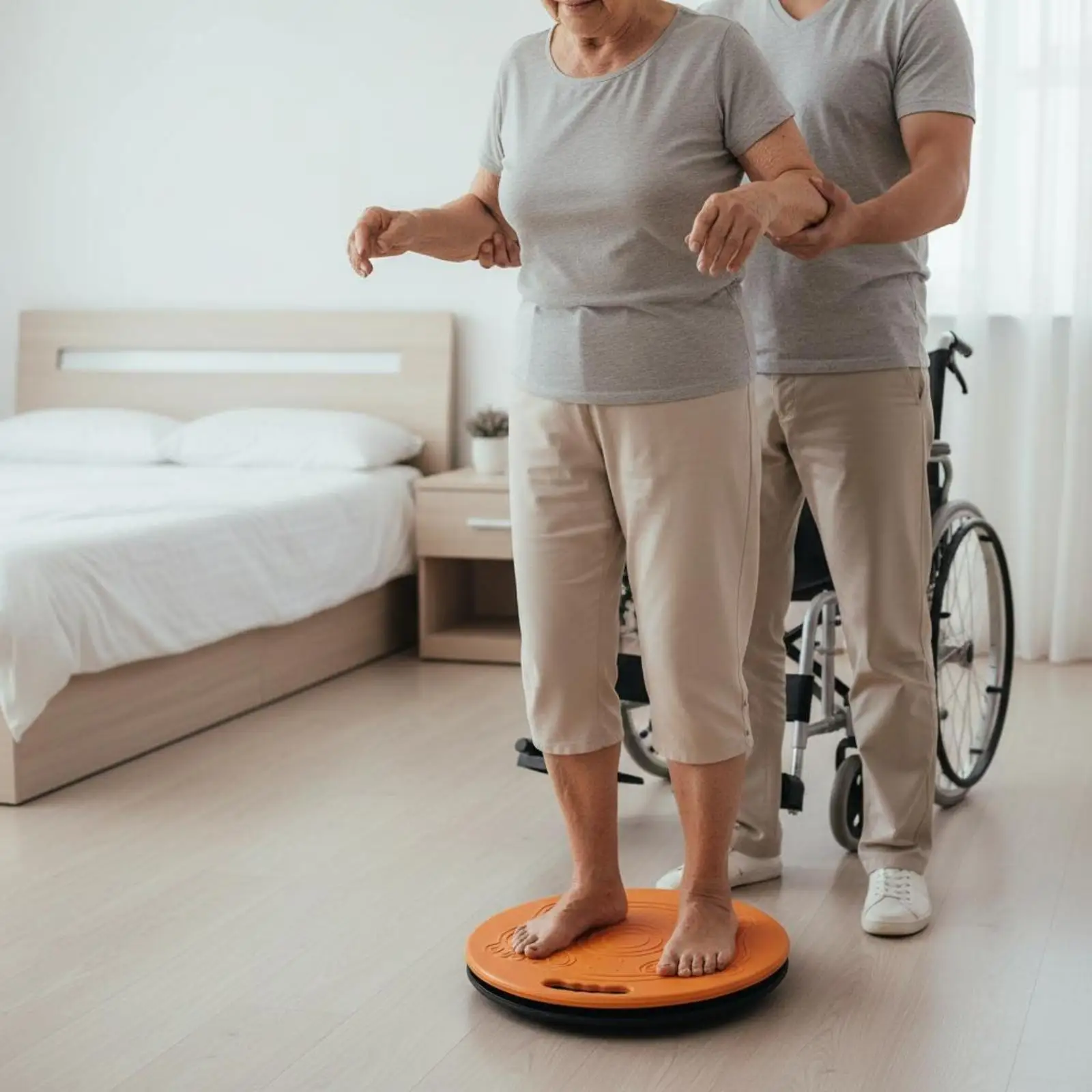 Patient Swivel Transfer Board Easy Carry Handle Non Slip Rotation Plate for Home and Hospital Use