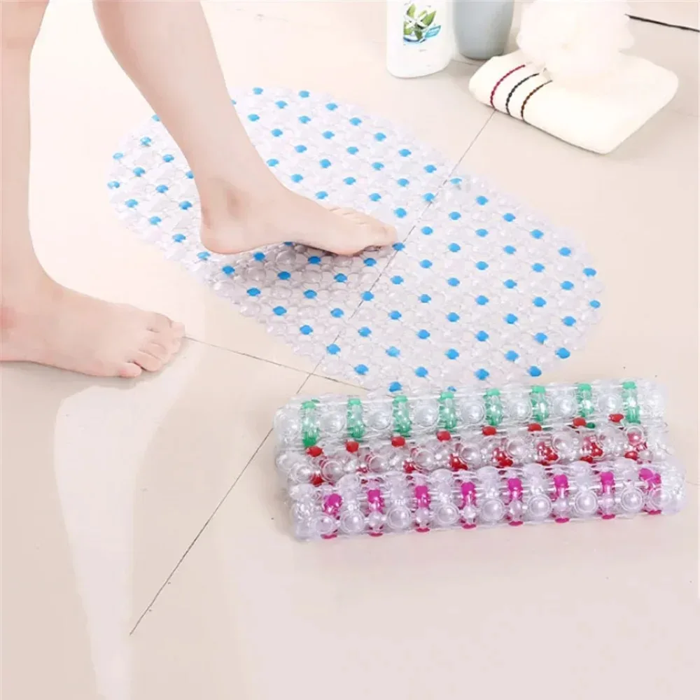Household Non-slip Mat Bathroom Bath Massage Suction Cup Bathtub with Suction Cup Bathroom Mat Rug Bathroom Carpet Supplies